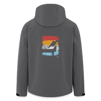 Billard Billardspieler Vintage Retro Geschenk - Recycelte Männer Softshell-Jacke von Stanley/Stella - Anthrazit - Hinten - AI Model Male 185 light (185cm)