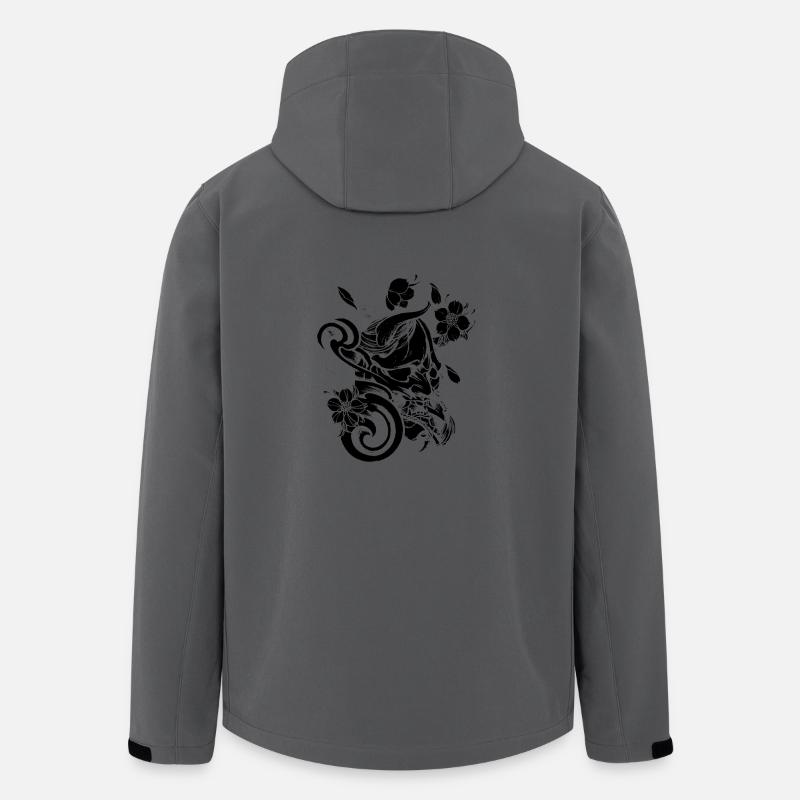 Devil with flowers black - Men’s Recycled Softshell Jacket by Stanley/Stella - anthracite