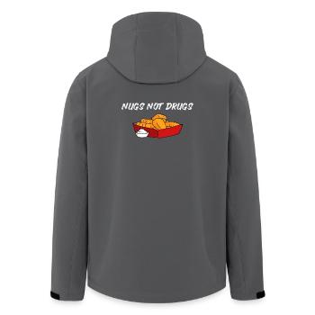 Chicken Nuggets Nugs Not Drugs Fast Food Hunger - Men’s Recycled Softshell Jacket by Stanley/Stella - anthracite - Back - AI Model Male 185 light (185cm)
