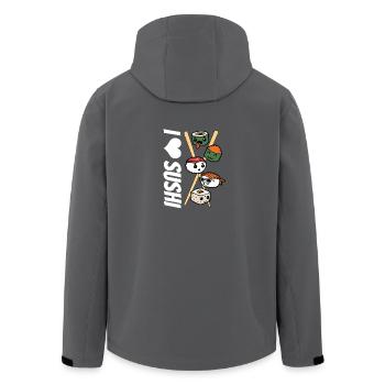Sushi Ich liebe Sushi Asiatische Küche Fast Food - Recycelte Männer Softshell-Jacke von Stanley/Stella - Anthrazit - Hinten - AI Model Male 185 light (185cm)