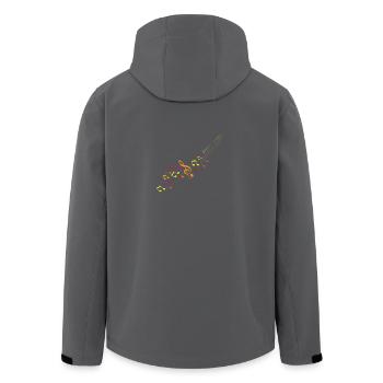 Posaune und Noten - Recycelte Männer Softshell-Jacke von Stanley/Stella - Anthrazit - Hinten - AI Model Male 185 light (185cm)