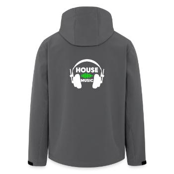 House Music - Recycelte Männer Softshell-Jacke von Stanley/Stella - Anthrazit - Hinten - AI Model Male 185 light (185cm)