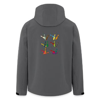 Bowling - Recycelte Männer Softshell-Jacke von Stanley/Stella - Anthrazit - Hinten - AI Model Male 185 light (185cm)