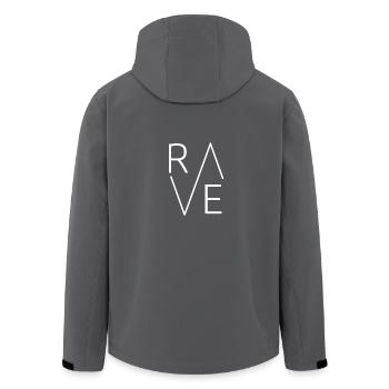 rave - Recycelte Männer Softshell-Jacke von Stanley/Stella - Anthrazit - Hinten - AI Model Male 185 light (185cm)