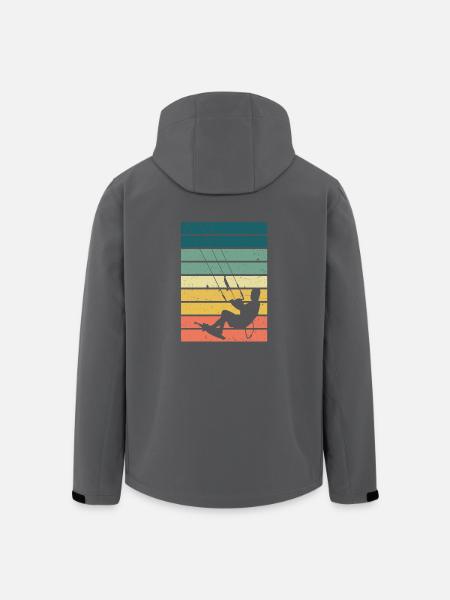 Kitesurfen - Kiteboard Kite Surfen Surfer Geschenk - Recycelte Männer Softshell-Jacke von Stanley/Stella - Anthrazit