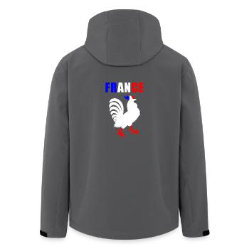 Frankreich Fussball Französisches Trikot Hahn - Recycelte Männer Softshell-Jacke von Stanley/Stella - Anthrazit - Hinten - AI Model Male 185 light (185cm)