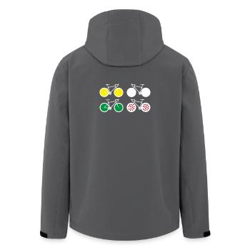 Frankreich Radrennen Tour Radsport Rennrad Trikots - Recycelte Männer Softshell-Jacke von Stanley/Stella - Anthrazit - Hinten - AI Model Male 185 light (185cm)