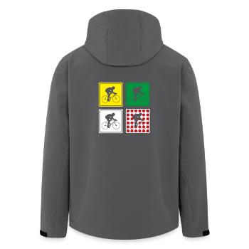 Frankreich Radsport Radrennen Trikots Rennrad - Recycelte Männer Softshell-Jacke von Stanley/Stella - Anthrazit - Hinten - AI Model Male 185 light (185cm)
