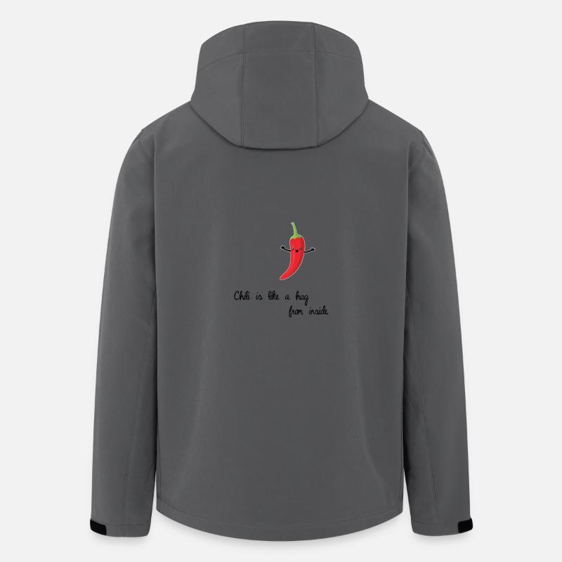 Chili Habanero Umarmung Geschenk Geschenkidee - Recycelte Männer Softshell-Jacke von Stanley/Stella - Anthrazit