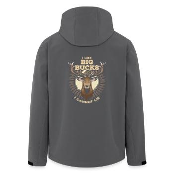 Ich liebe Big Bucks Jagen Jäger Jagd Geschenk - Recycelte Männer Softshell-Jacke von Stanley/Stella - Anthrazit - Hinten - AI Model Male 185 light (185cm)