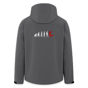 Evolution Jagen Jäger Jagd Jagdhund Geschenk - Recycelte Männer Softshell-Jacke von Stanley/Stella - Anthrazit - Hinten - AI Model Male 185 light (185cm)