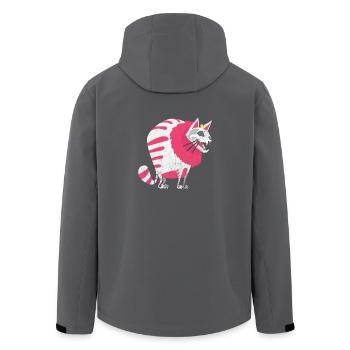 Halloween Katze Kätzchen Geschenk gruselig Horror - Recycelte Männer Softshell-Jacke von Stanley/Stella - Anthrazit - Hinten - AI Model Male 185 light (185cm)