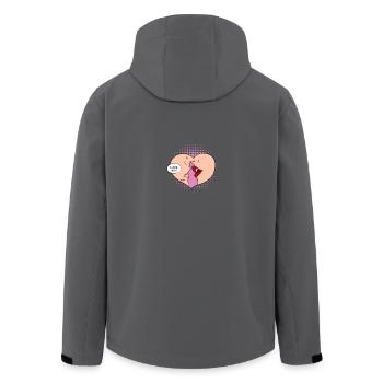 Ich liebe dich - Recycelte Männer Softshell-Jacke von Stanley/Stella - Anthrazit - Hinten - AI Model Male 185 light (185cm)