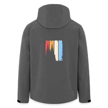 Vinatge Ko ln - Recycelte Männer Softshell-Jacke von Stanley/Stella - Anthrazit - Hinten - AI Model Male 185 light (185cm)