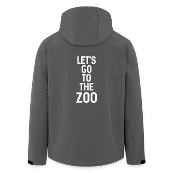 ZOO - TIERE - LÖWEN - Recycelte Männer Softshell-Jacke von Stanley/Stella - Anthrazit - Hinten - AI Model Male 185 light (185cm)