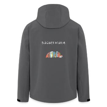 Buch Buch Bücher Bücher lesen Bücherwurm Buch - Recycelte Männer Softshell-Jacke von Stanley/Stella - Anthrazit - Hinten - AI Model Male 185 light (185cm)