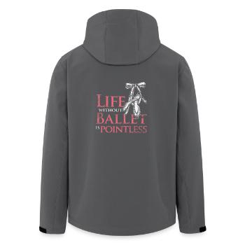 Ballett - Recycelte Männer Softshell-Jacke von Stanley/Stella - Anthrazit - Hinten - AI Model Male 185 light (185cm)