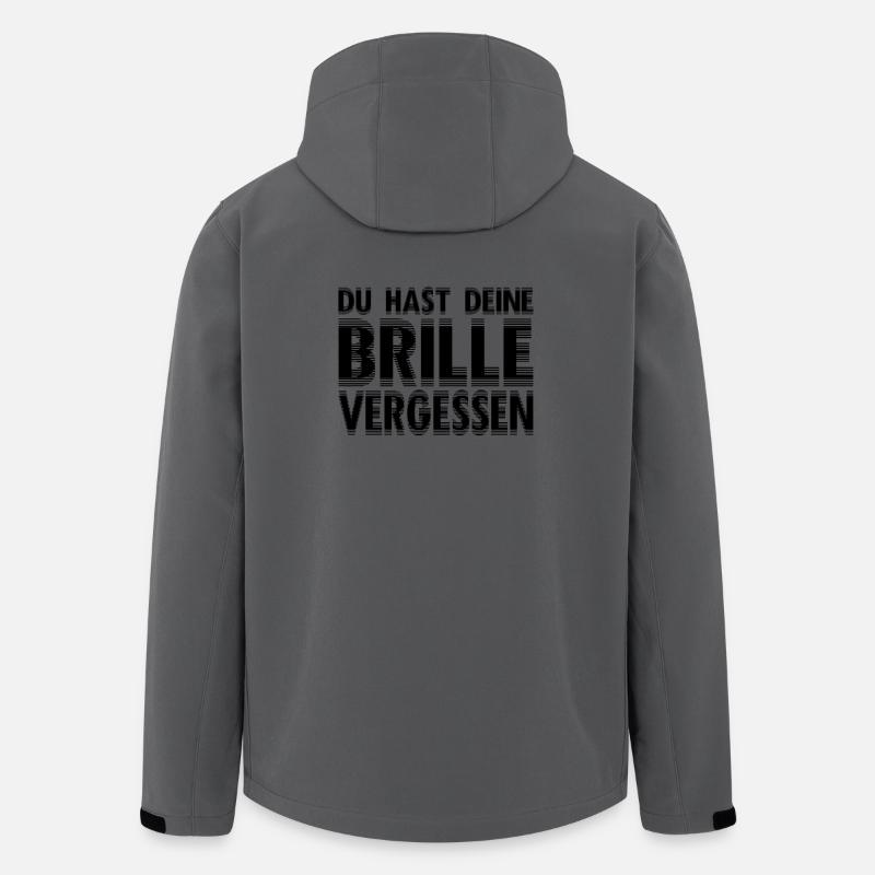 Pas de lunettes - Veste softshell homme en polyester recyclé Stanley/Stella - charbon