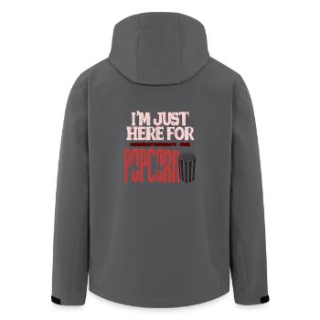 I'm just here for Popcorn - Recycelte Männer Softshell-Jacke von Stanley/Stella - Anthrazit - Hinten - AI Model Male 185 light (185cm)