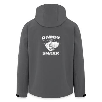 Daddy Shark - Achtung Haifisch Papa Geschenk - Recycelte Männer Softshell-Jacke von Stanley/Stella - Anthrazit - Hinten - AI Model Male 185 light (185cm)