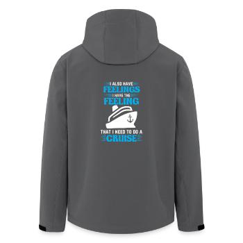 Kreuzfahrt T-Shirt Ich habe auch Gefühle - Recycelte Männer Softshell-Jacke von Stanley/Stella - Anthrazit - Hinten - AI Model Male 185 light (185cm)