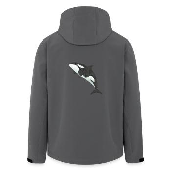 orca Wal - Recycelte Männer Softshell-Jacke von Stanley/Stella - Anthrazit - Hinten - AI Model Male 185 light (185cm)
