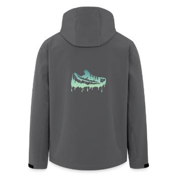 Bunte Schuhe - Recycelte Männer Softshell-Jacke von Stanley/Stella - Anthrazit - Hinten - AI Model Male 185 light (185cm)