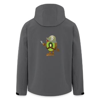 Kiwi - Recycelte Männer Softshell-Jacke von Stanley/Stella - Anthrazit - Hinten - AI Model Male 185 light (185cm)