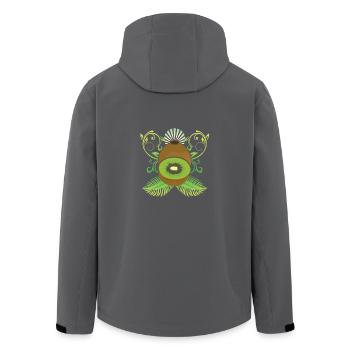 Kiwi Frucht - Recycelte Männer Softshell-Jacke von Stanley/Stella - Anthrazit - Hinten - AI Model Male 185 light (185cm)