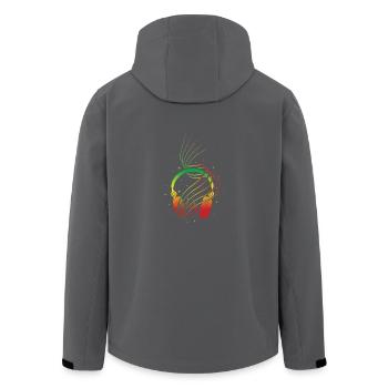 Reggae - Recycelte Männer Softshell-Jacke von Stanley/Stella - Anthrazit - Hinten - AI Model Male 185 light (185cm)