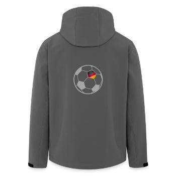 Deutschland - Recycelte Männer Softshell-Jacke von Stanley/Stella - Anthrazit - Hinten - AI Model Male 185 light (185cm)