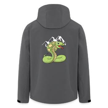 Gebirge Wildnis Schlange Boa Kobra Wildtier Natur - Recycelte Männer Softshell-Jacke von Stanley/Stella - Anthrazit - Hinten - AI Model Male 185 light (185cm)