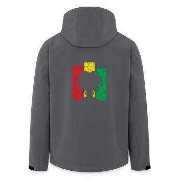 Reggae Musik - Recycelte Männer Softshell-Jacke von Stanley/Stella - Anthrazit - Hinten - AI Model Male 185 light (185cm)