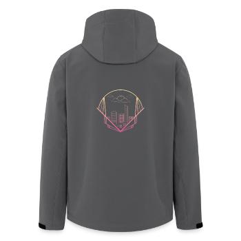 skyline - Recycelte Männer Softshell-Jacke von Stanley/Stella - Anthrazit - Hinten - AI Model Male 185 light (185cm)