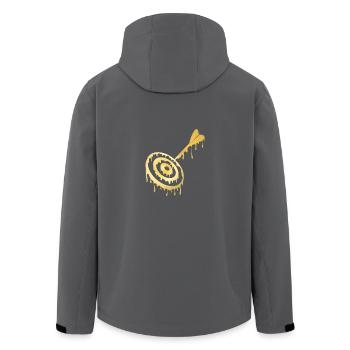 Darts Darten - Recycelte Männer Softshell-Jacke von Stanley/Stella - Anthrazit - Hinten - AI Model Male 185 light (185cm)