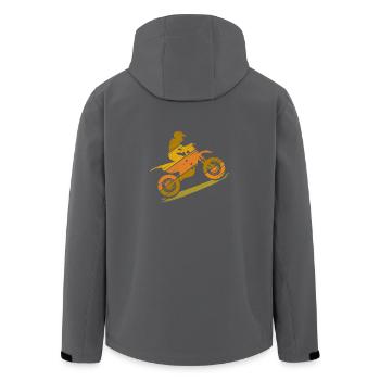 Motocross vintage - Recycelte Männer Softshell-Jacke von Stanley/Stella - Anthrazit - Hinten - AI Model Male 185 light (185cm)