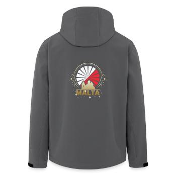 Malta Insel - Recycelte Männer Softshell-Jacke von Stanley/Stella - Anthrazit - Hinten - AI Model Male 185 light (185cm)