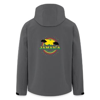 Jamaica - Recycelte Männer Softshell-Jacke von Stanley/Stella - Anthrazit - Hinten - AI Model Male 185 light (185cm)