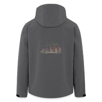London - Recycelte Männer Softshell-Jacke von Stanley/Stella - Anthrazit - Hinten - AI Model Male 185 light (185cm)