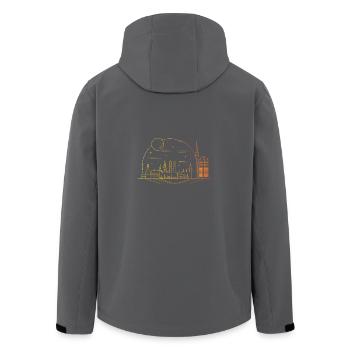 München - Recycelte Männer Softshell-Jacke von Stanley/Stella - Anthrazit - Hinten - AI Model Male 185 light (185cm)