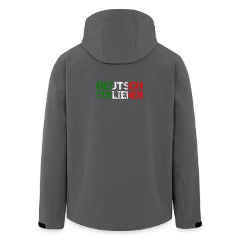 Deutsch Italiener - Recycelte Männer Softshell-Jacke von Stanley/Stella - Anthrazit - Hinten - AI Model Male 185 light (185cm)
