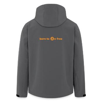 BTC born to be free - Recycelte Männer Softshell-Jacke von Stanley/Stella - Anthrazit - Hinten - AI Model Male 185 light (185cm)