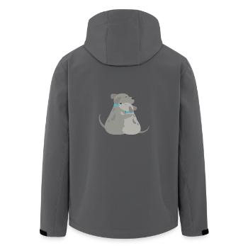 Hunde Umarmung - Recycelte Männer Softshell-Jacke von Stanley/Stella - Anthrazit - Hinten - AI Model Male 185 light (185cm)