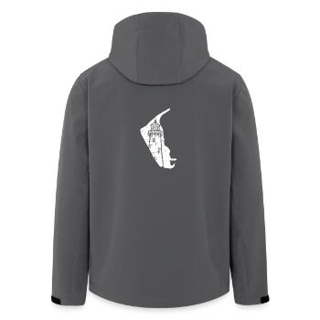 Amrum Nordsee insel - Recycelte Männer Softshell-Jacke von Stanley/Stella - Anthrazit - Hinten - AI Model Male 185 light (185cm)