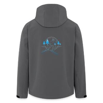 Langlauf Design - Recycelte Männer Softshell-Jacke von Stanley/Stella - Anthrazit - Hinten - AI Model Male 185 light (185cm)