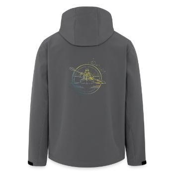 Kanu fahren - Recycelte Männer Softshell-Jacke von Stanley/Stella - Anthrazit - Hinten - AI Model Male 185 light (185cm)