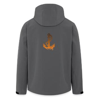 Anker Boot Motorboot Segeln - Recycelte Männer Softshell-Jacke von Stanley/Stella - Anthrazit - Hinten - AI Model Male 185 light (185cm)