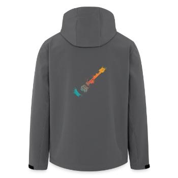 E-Gitarre Splash - Recycelte Männer Softshell-Jacke von Stanley/Stella - Anthrazit - Hinten - AI Model Male 185 light (185cm)