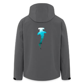 Hammerhai Tauchen - Recycelte Männer Softshell-Jacke von Stanley/Stella - Anthrazit - Hinten - AI Model Male 185 light (185cm)