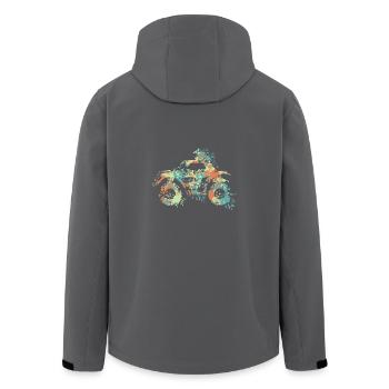 Quad ATV Splash - Recycelte Männer Softshell-Jacke von Stanley/Stella - Anthrazit - Hinten - AI Model Male 185 light (185cm)